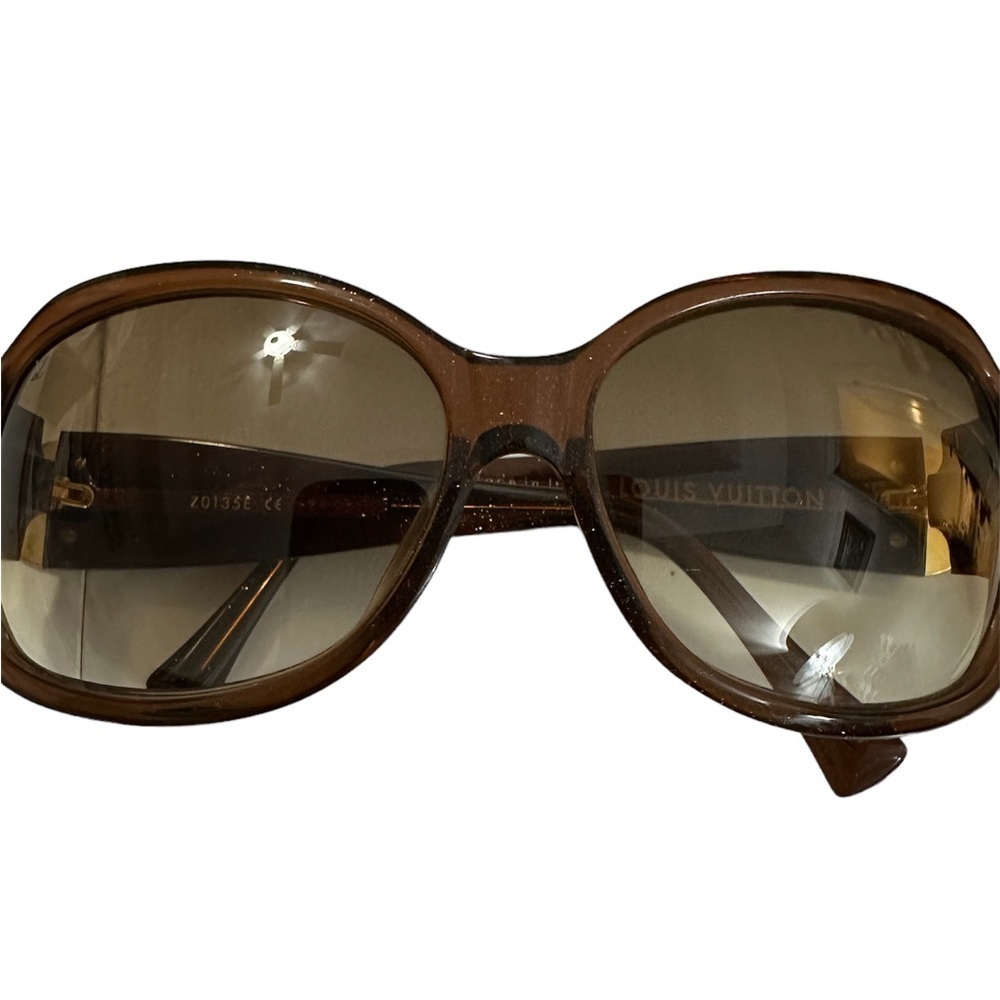 LOUIS VUITTON Brown Speckling Ursula Strass Sunglasses with Case - Pre-Owned